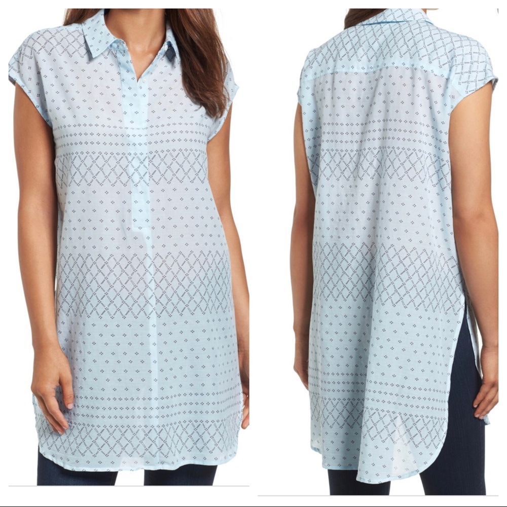 Two by Vince Camuto Delicate Dabs High/Low Tunic